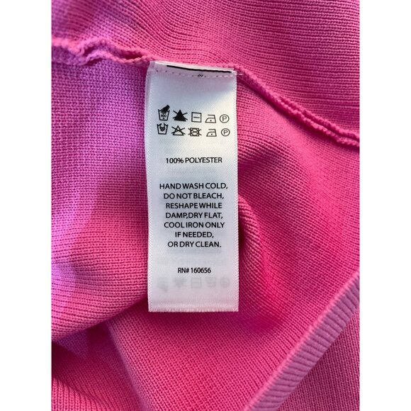 Happily Grey Sweater Size XL Crewneck Long Sleeve Pullover Pink Poly Comfort NEW - Picture 8 of 13